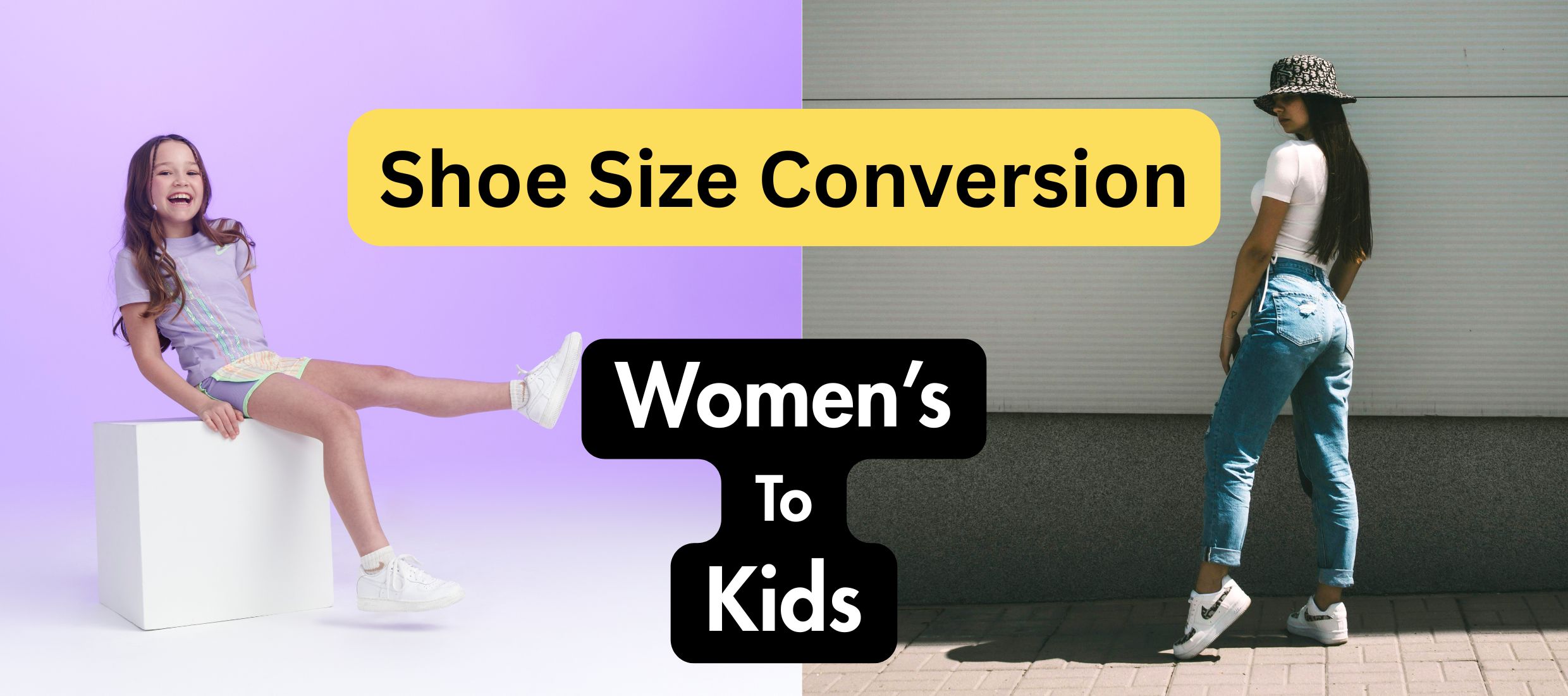 Kids' Shoes to Women's Shoe Size Conversion + Chart