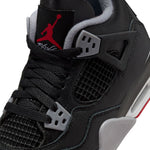 Jordan Air Jordan 4 Retro "Bred Reimagined" Big Kid Boys' Sneaker Laces Close Up
