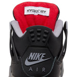 Jordan Air Jordan 4 Retro "Bred Reimagined" Big Kid Boys' Sneaker Heel & Tongue Close Up