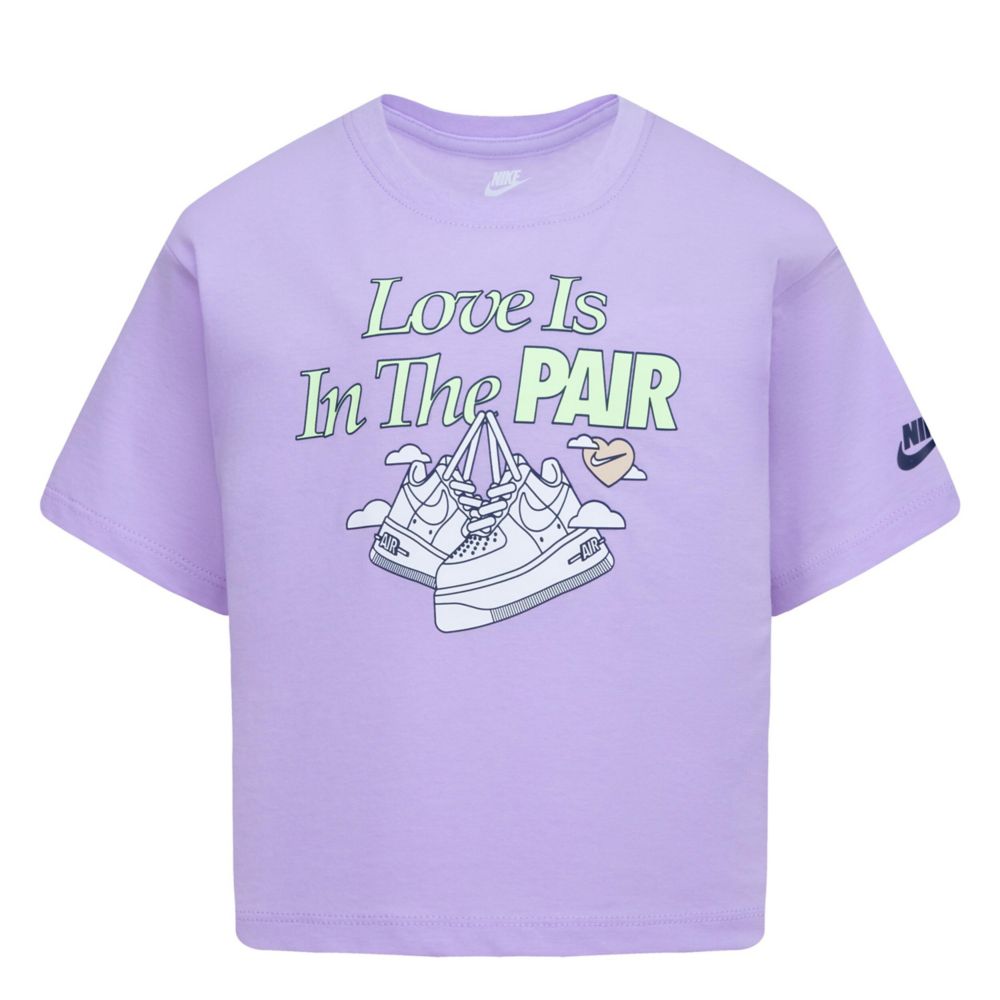 Sweet Swoosh Pair Tee (Little Kid)