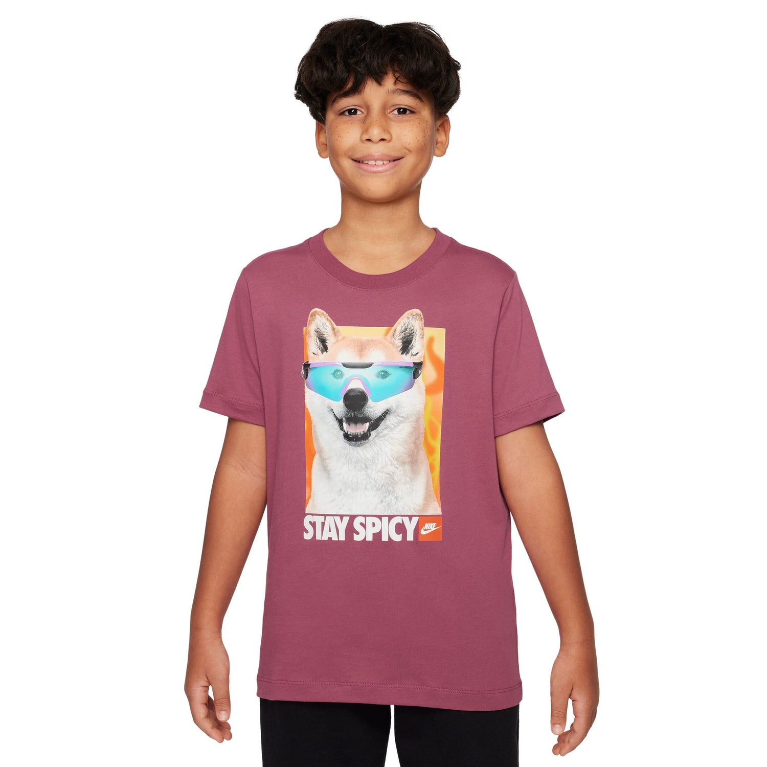 Sportswear T-Shirt Shiba Photo (Big Kid)