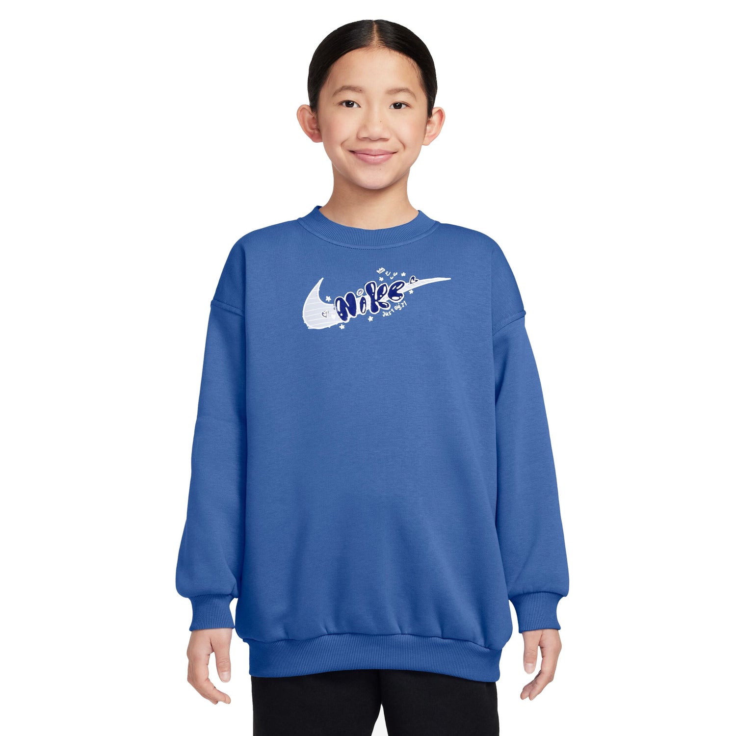Club Fleece Oversized Crew-Neck Top (Big Kid)