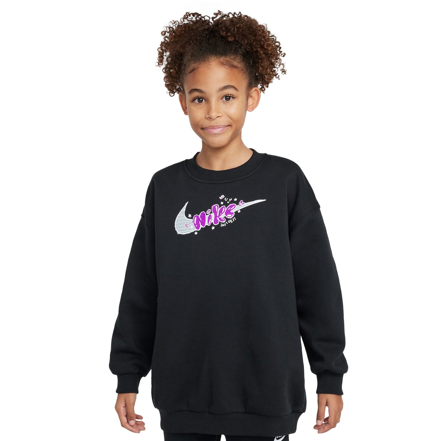 Club Fleece Oversized Crew-Neck Top (Big Kid)