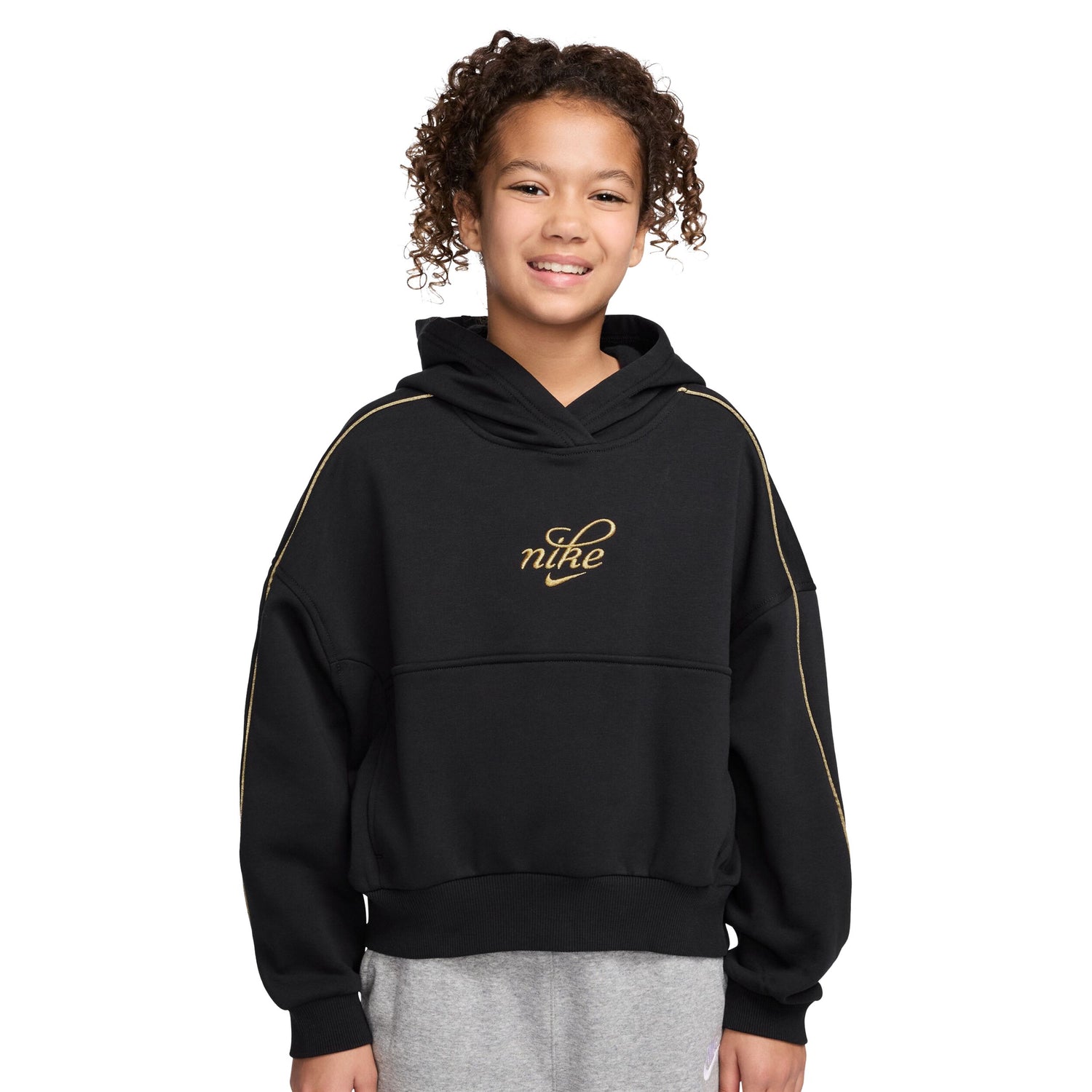 Club Fleece Boxy Hoody (Big Kid)