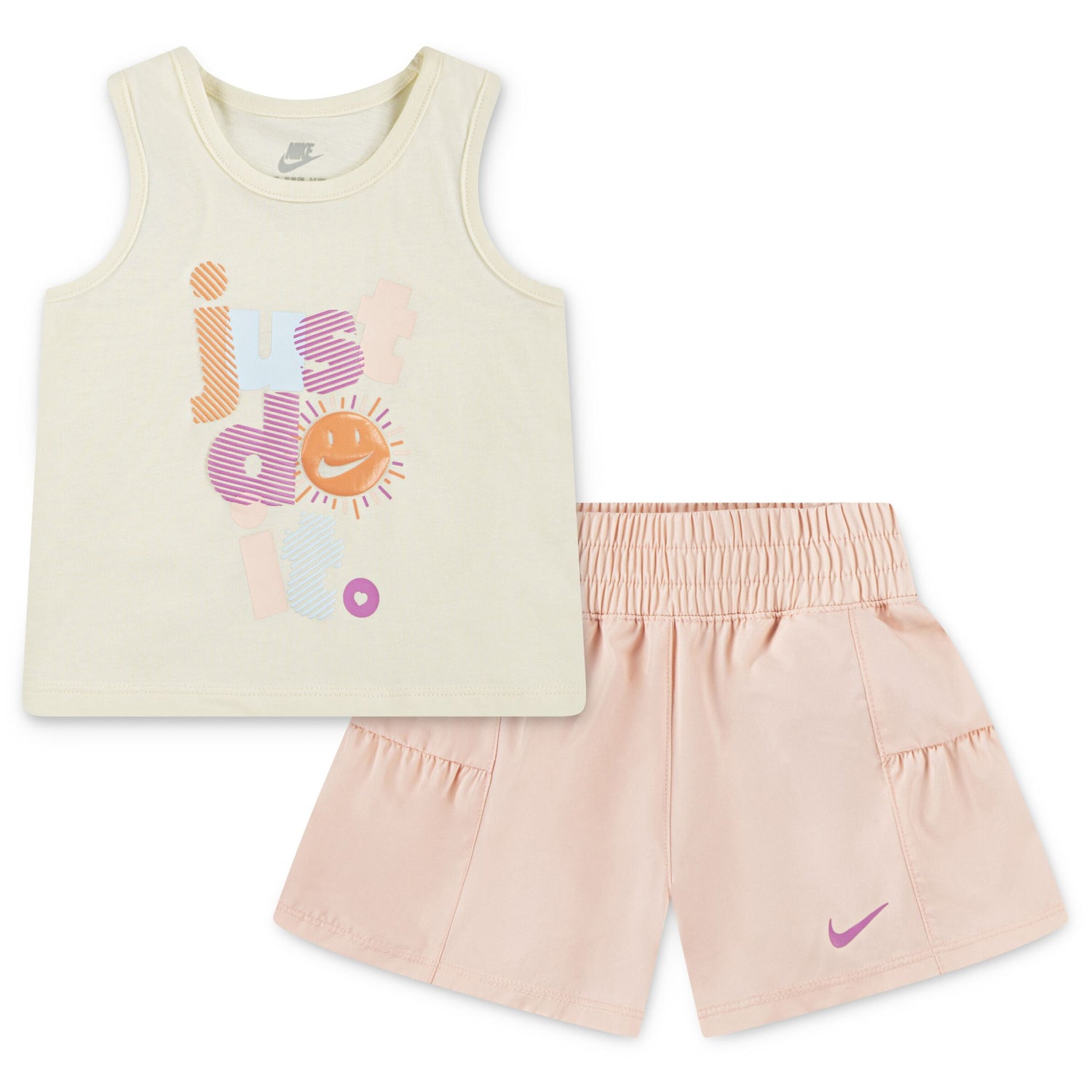 Sunny Swoosh Dri-Fit Tank & Shorts Set (Toddler)