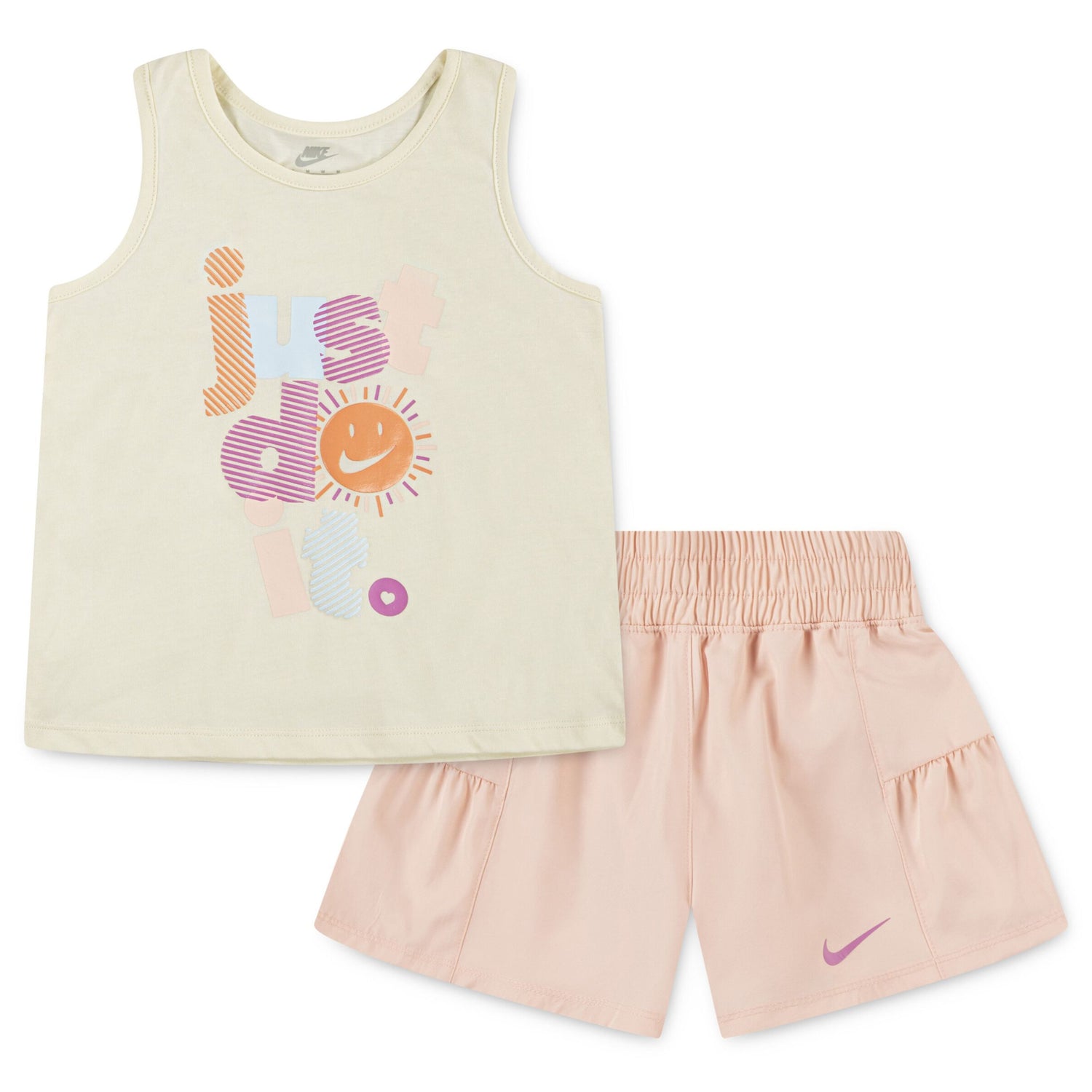 Sunny Swoosh Dri-Fit Tank & Short Set (Little Kid)
