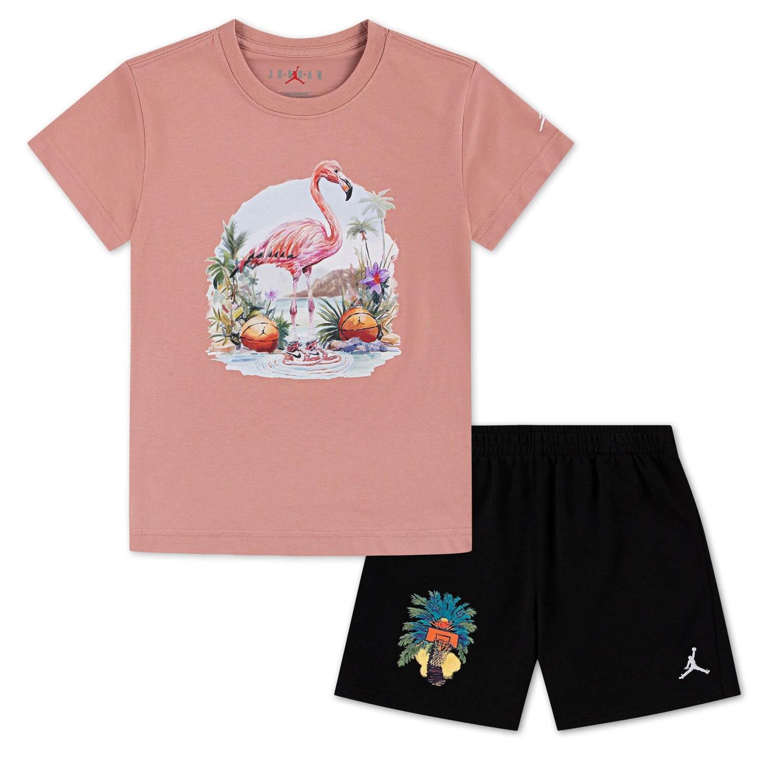 Graphic Tee & French Terry Shorts Set (Little Kid)