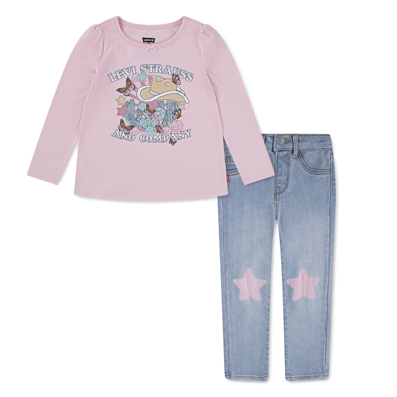 Tee & Star Knee Jean Set (Toddler)