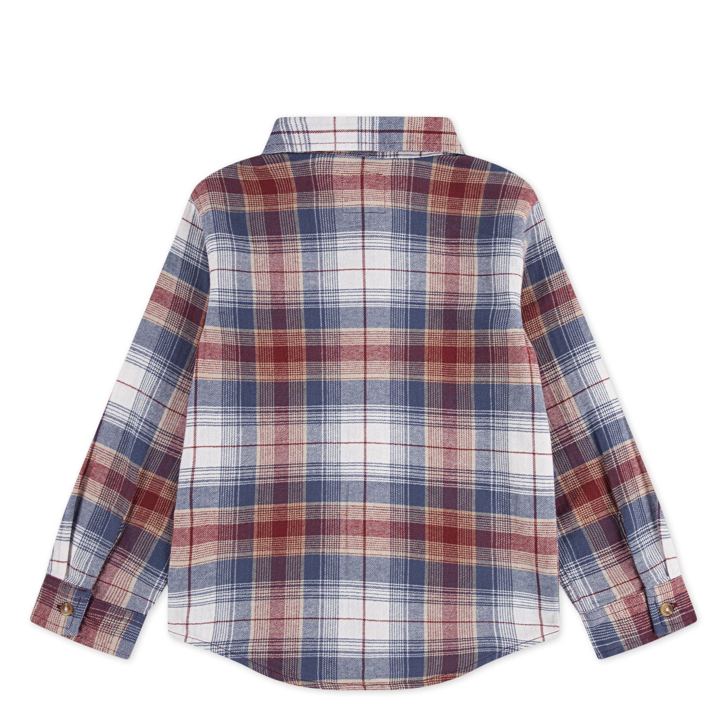 Indigo Plaid Twill Shirt (Little Kids)