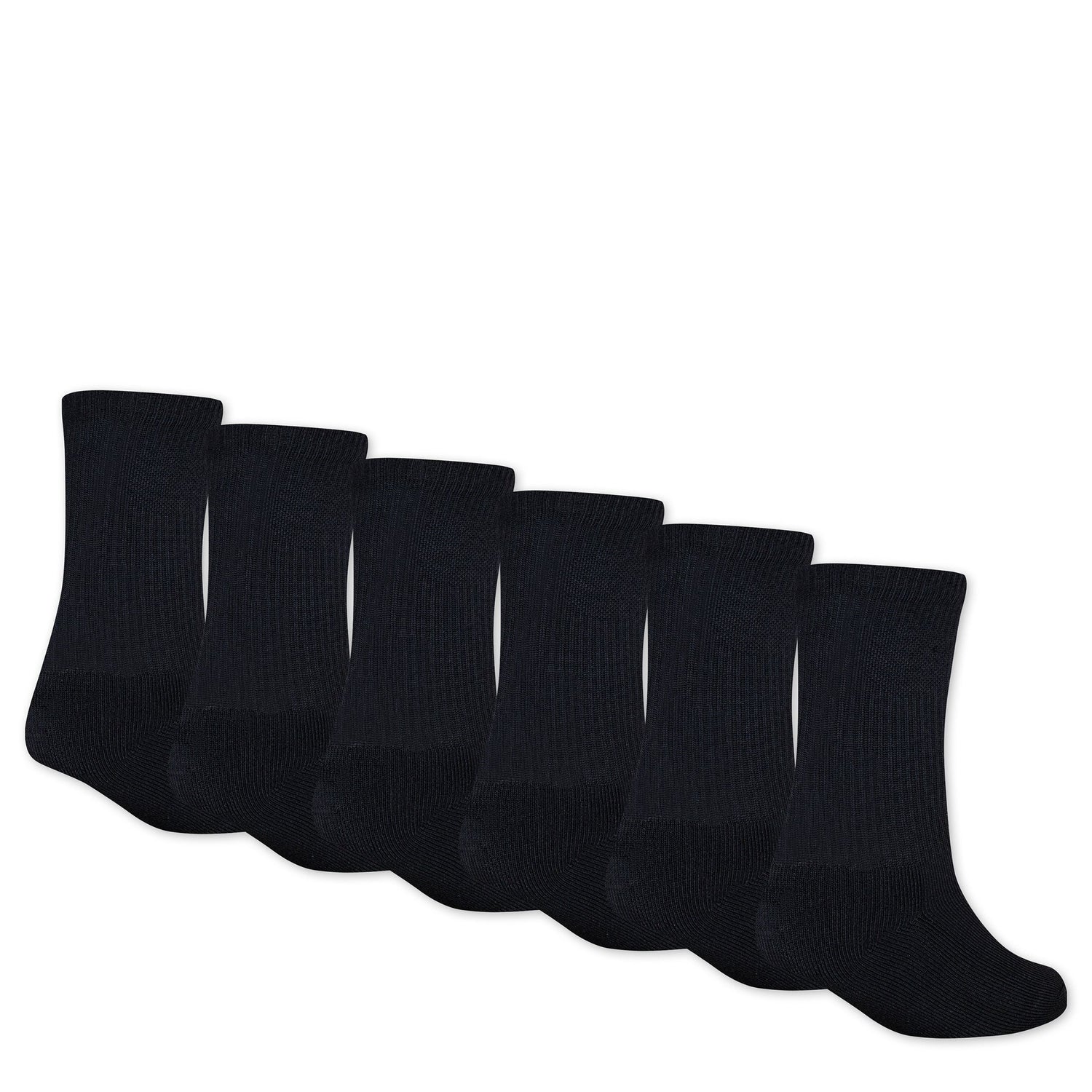 Everyday Essentials Crew Socks 6-Pack (5Y-7Y)