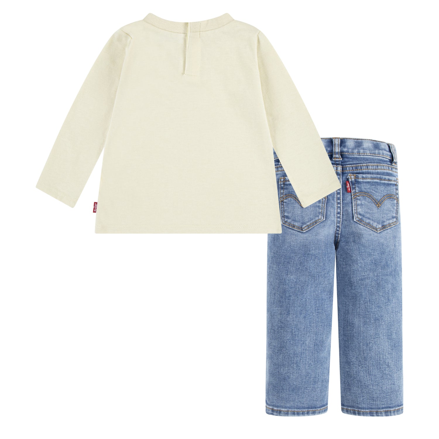Bear Tee & Wide Denim Pants Set (Infant)