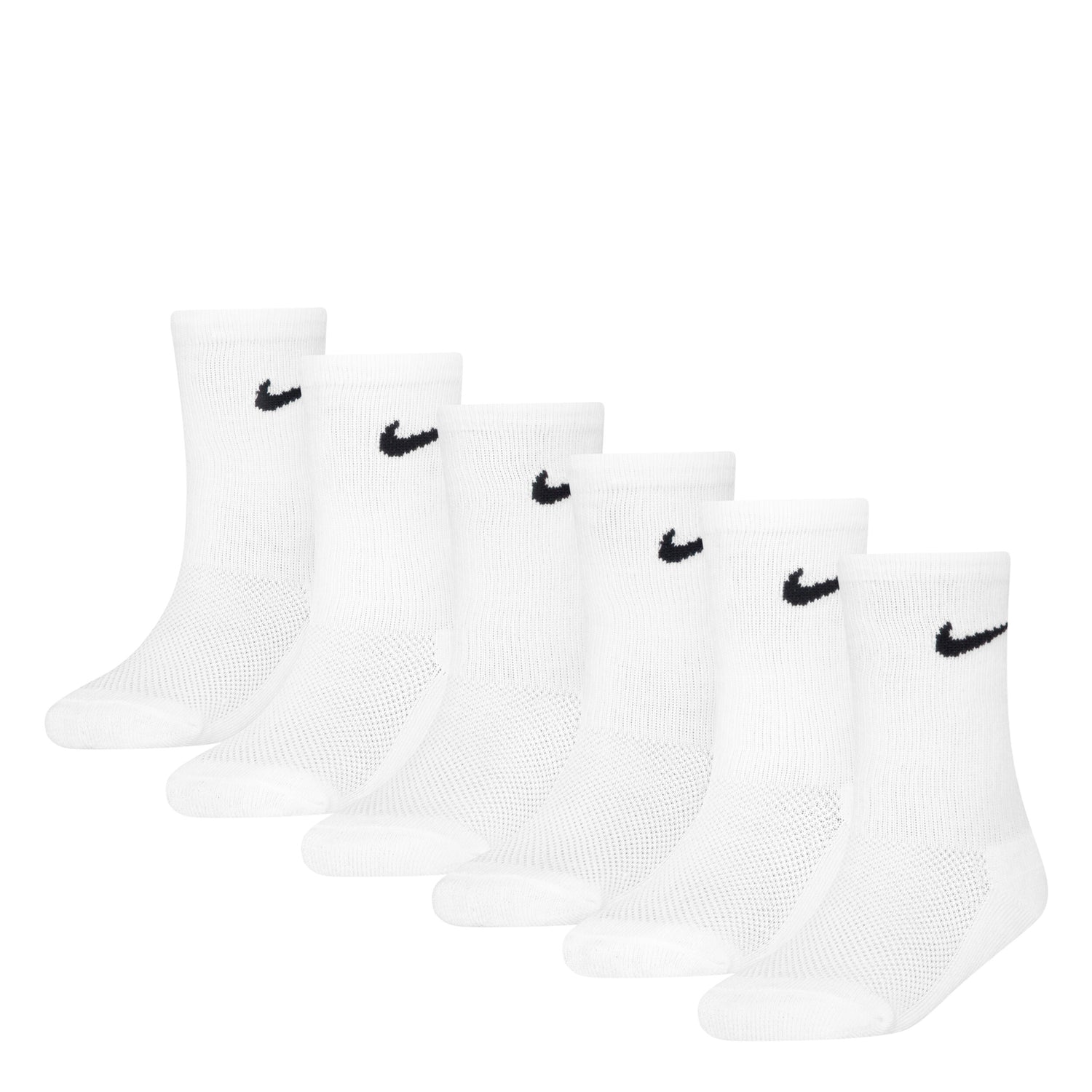 Mesh Cushioned Crew Sock 6 Pack Medium