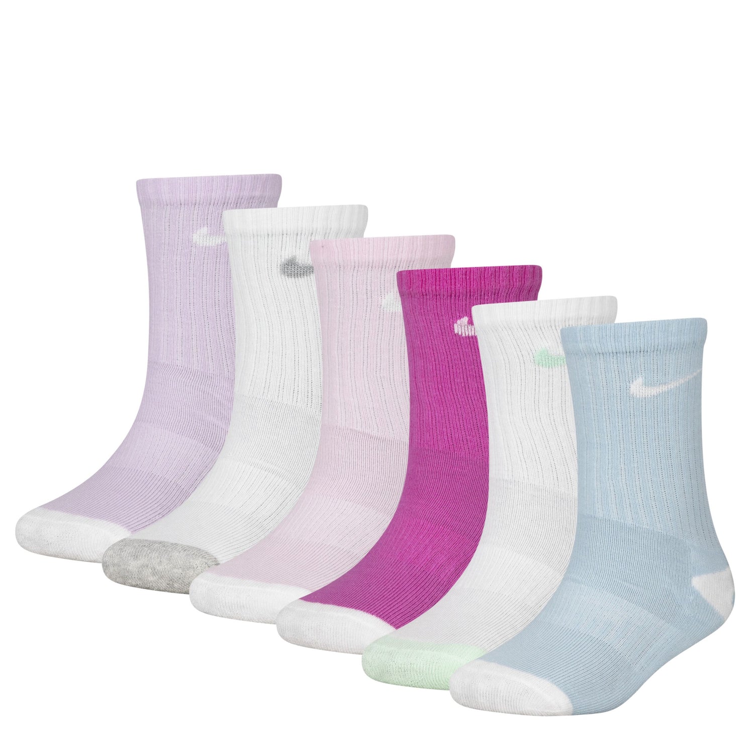 Smiley Crew Socks 6 Pack