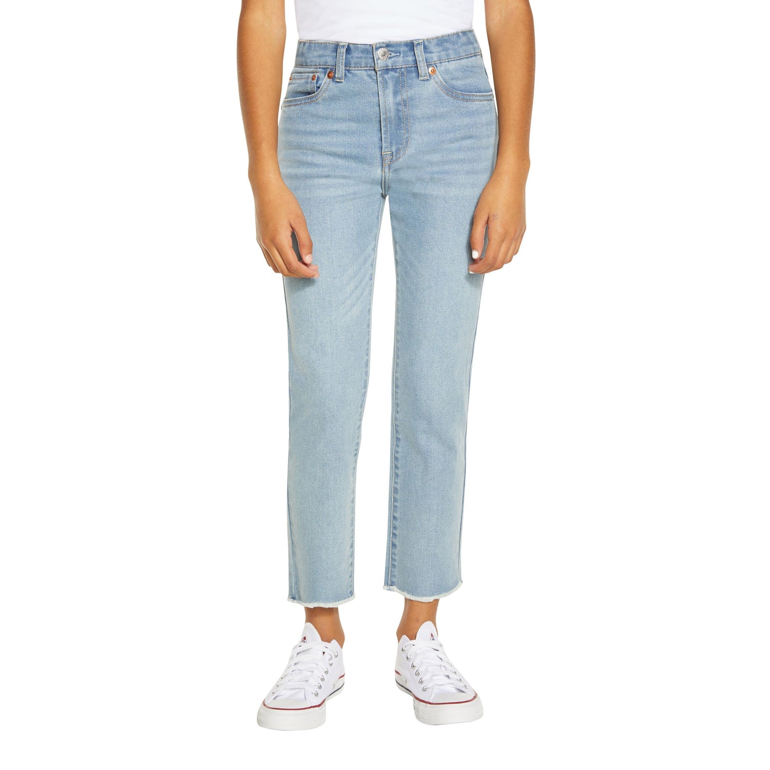 High Rise Ankle Straight Jean (Big Kids)