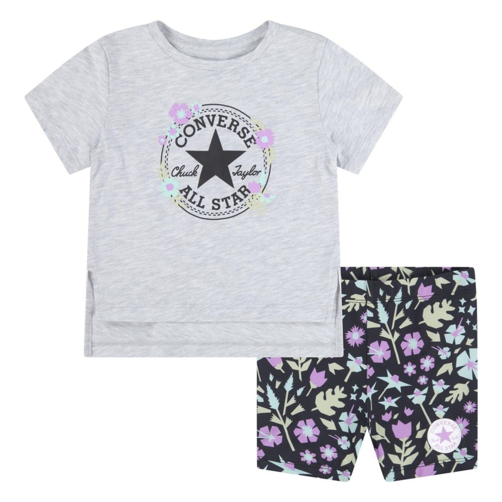 Converse Elongated Tee & Biker Set (Toddler)
