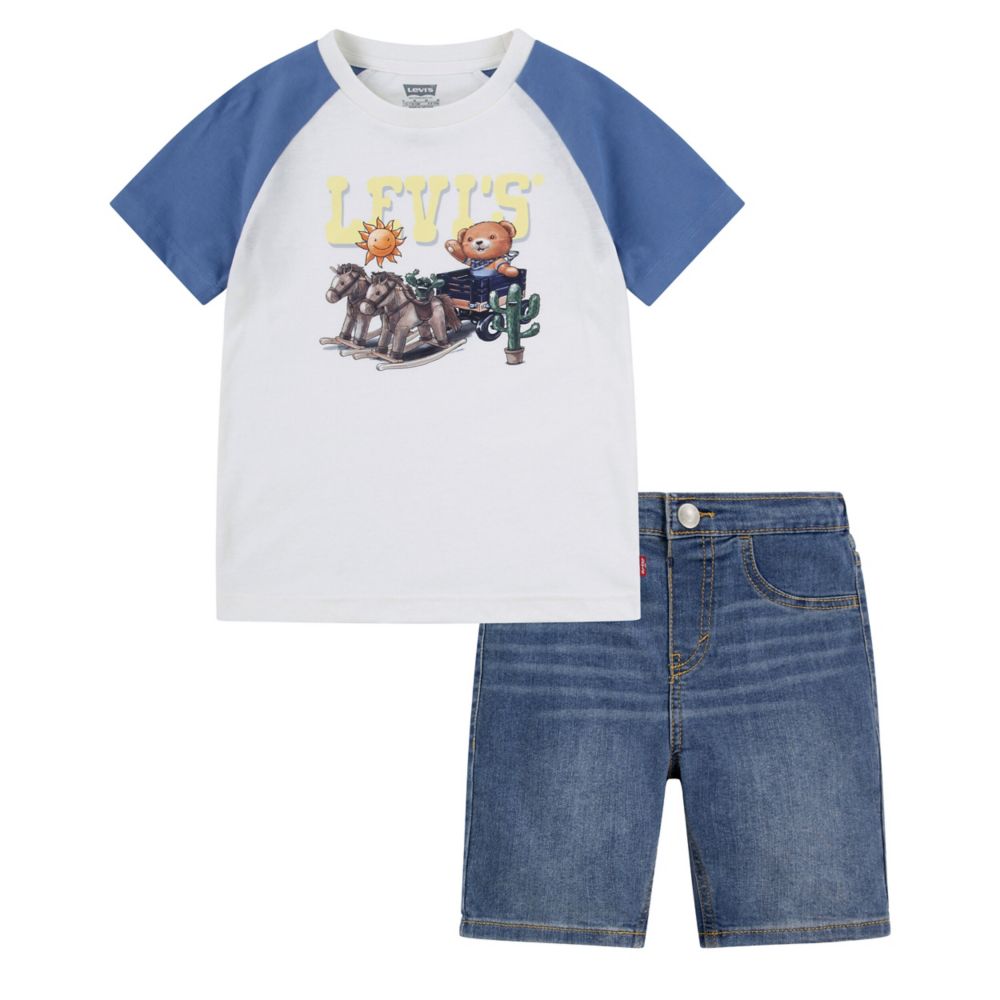 Bear Raglan & Short Set (Little Kid)