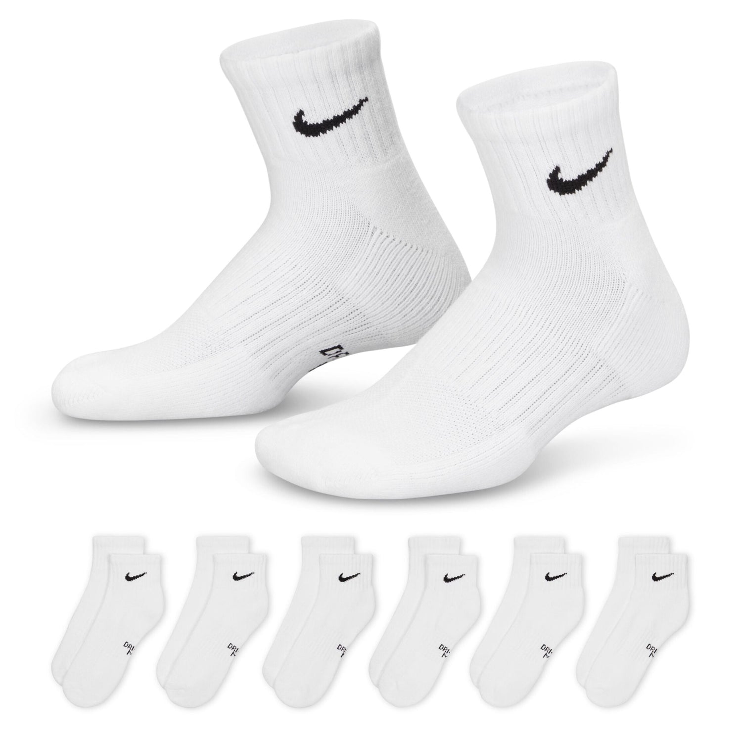 Everyday Cushion 6 Pack Ankle Socks Small