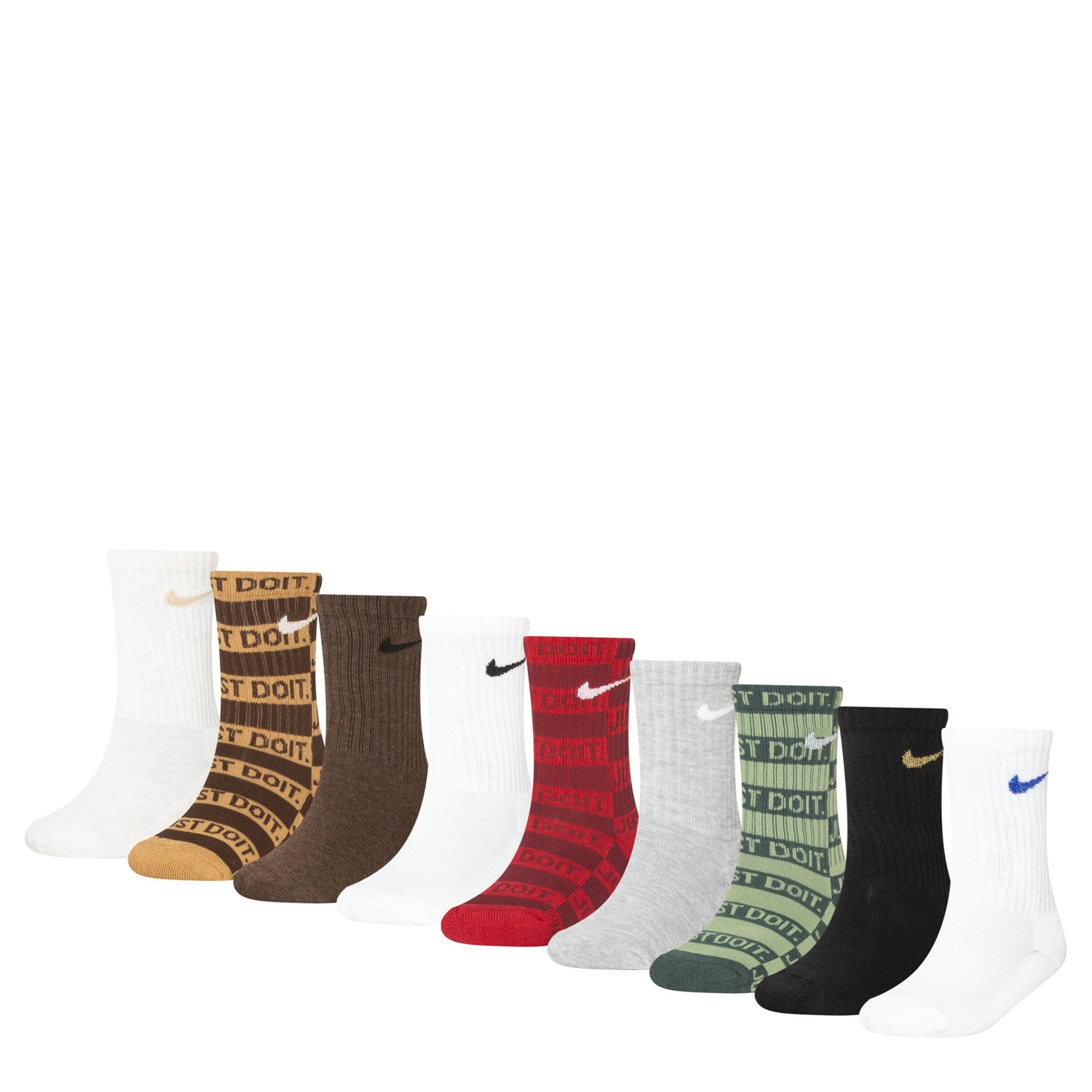 Holiday 9Pk Crew Sock (10C-3Y)