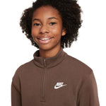 Club Fleece Crew Half Zip Sweatshirt (Big Kid)