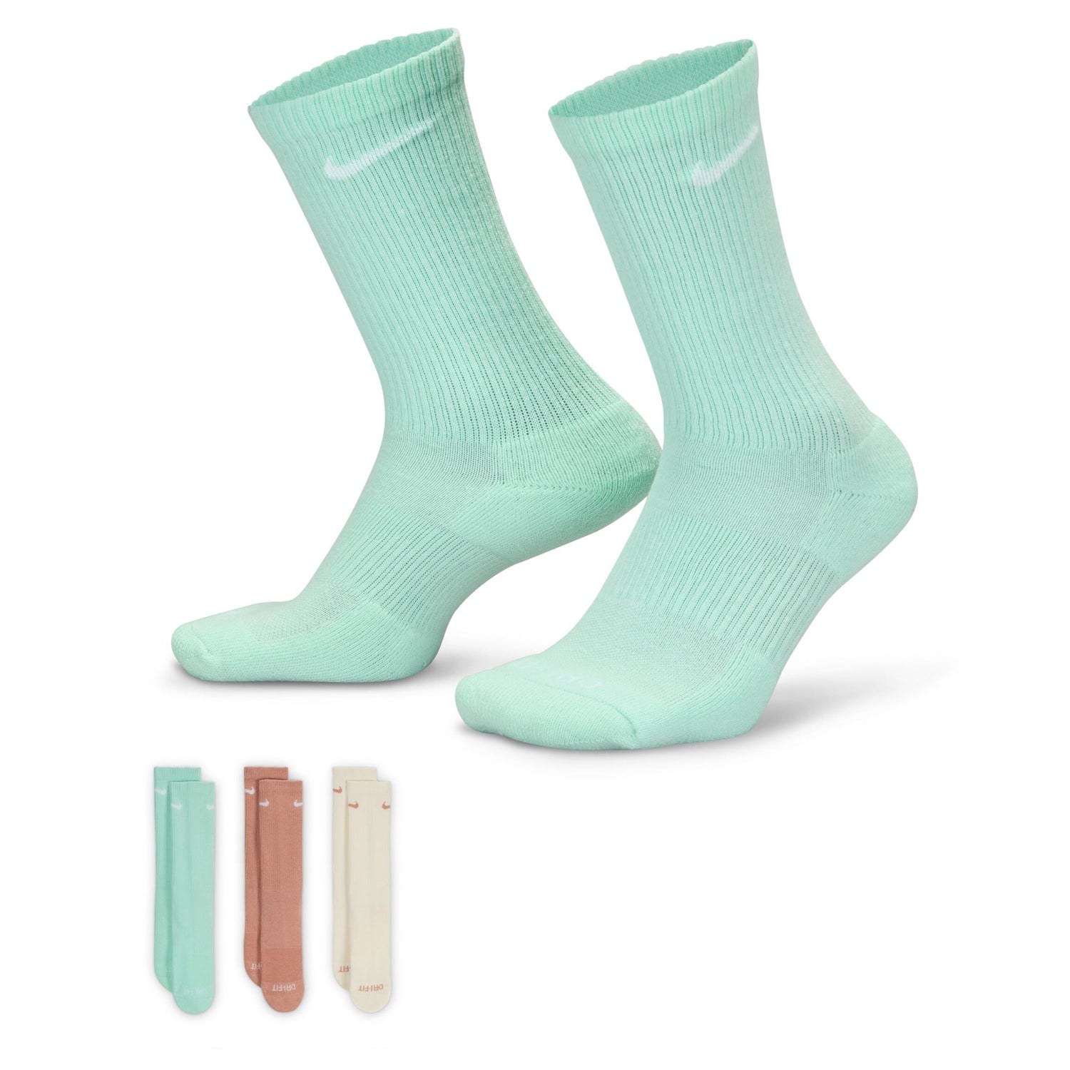Performance Cushion Crew Socks 3 Pack Small