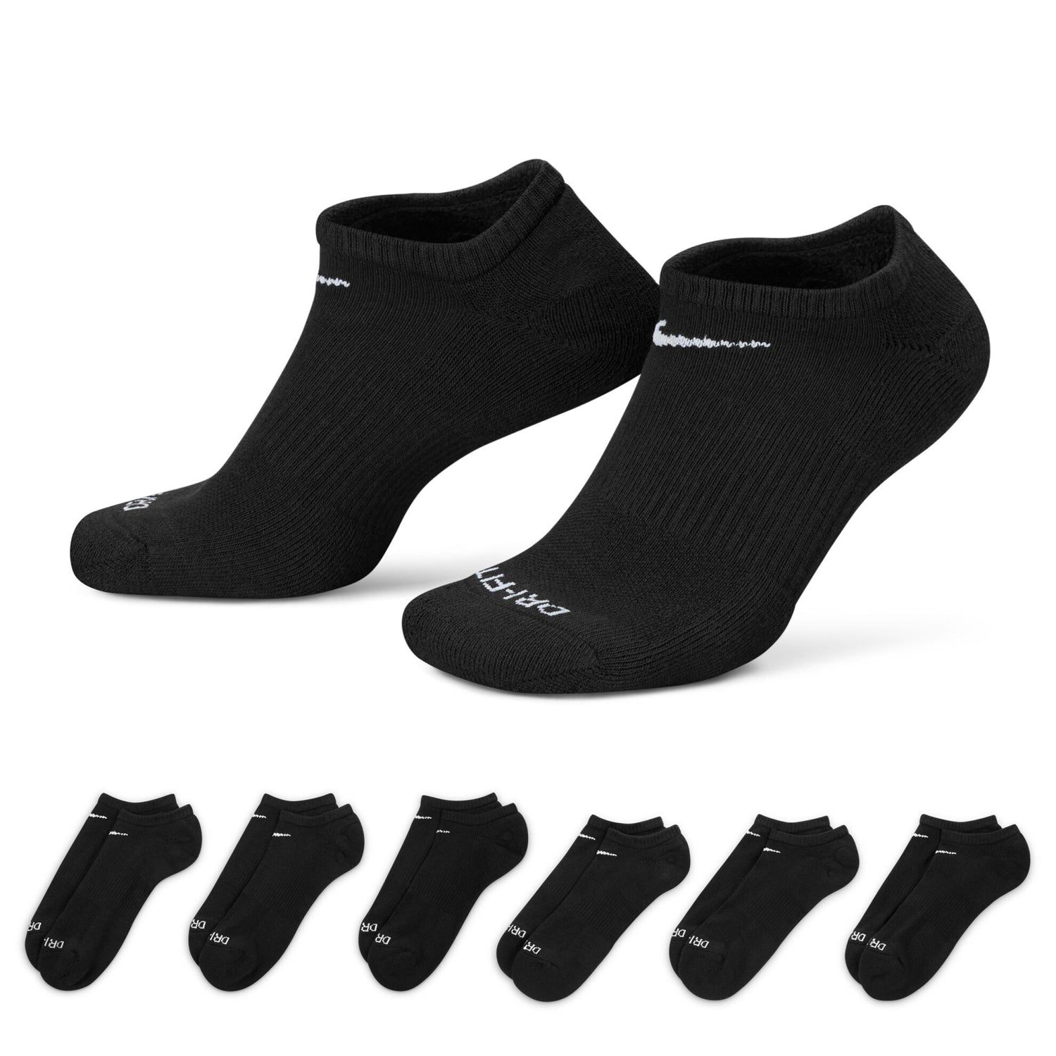 Cushioned No-Show Training Socks 3-Pack Medium