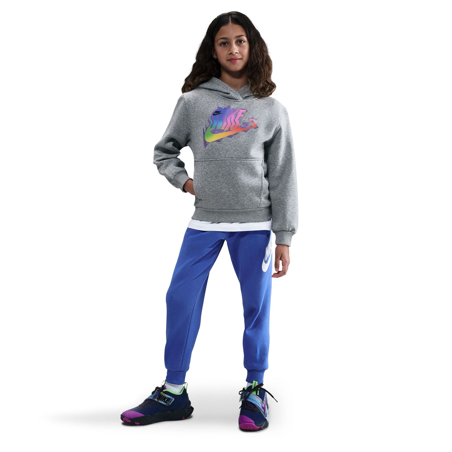 Club Fleece Hoodie Glitch (Big Kids)