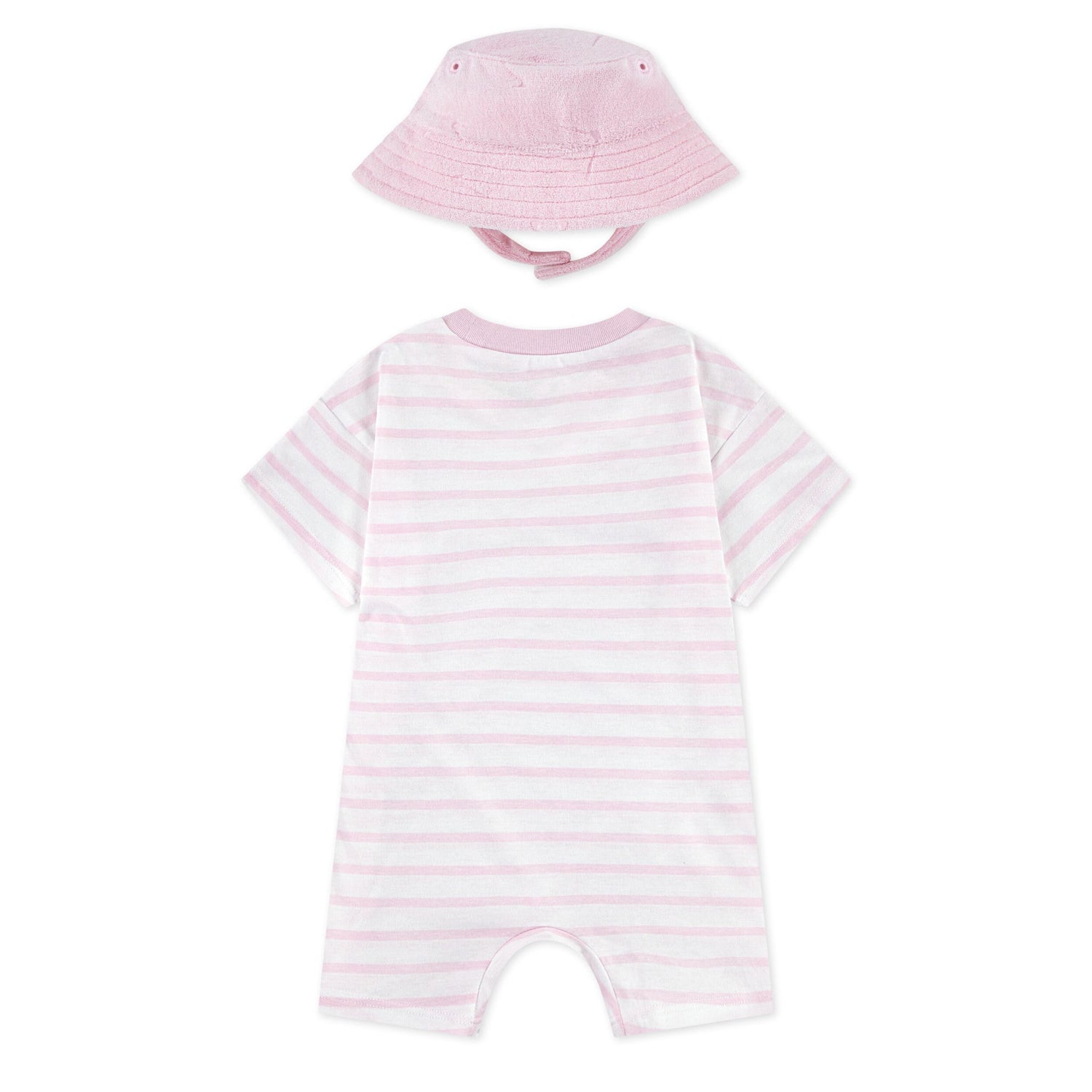 Towel Terry Bucket Hat & Romper Set (Infant)