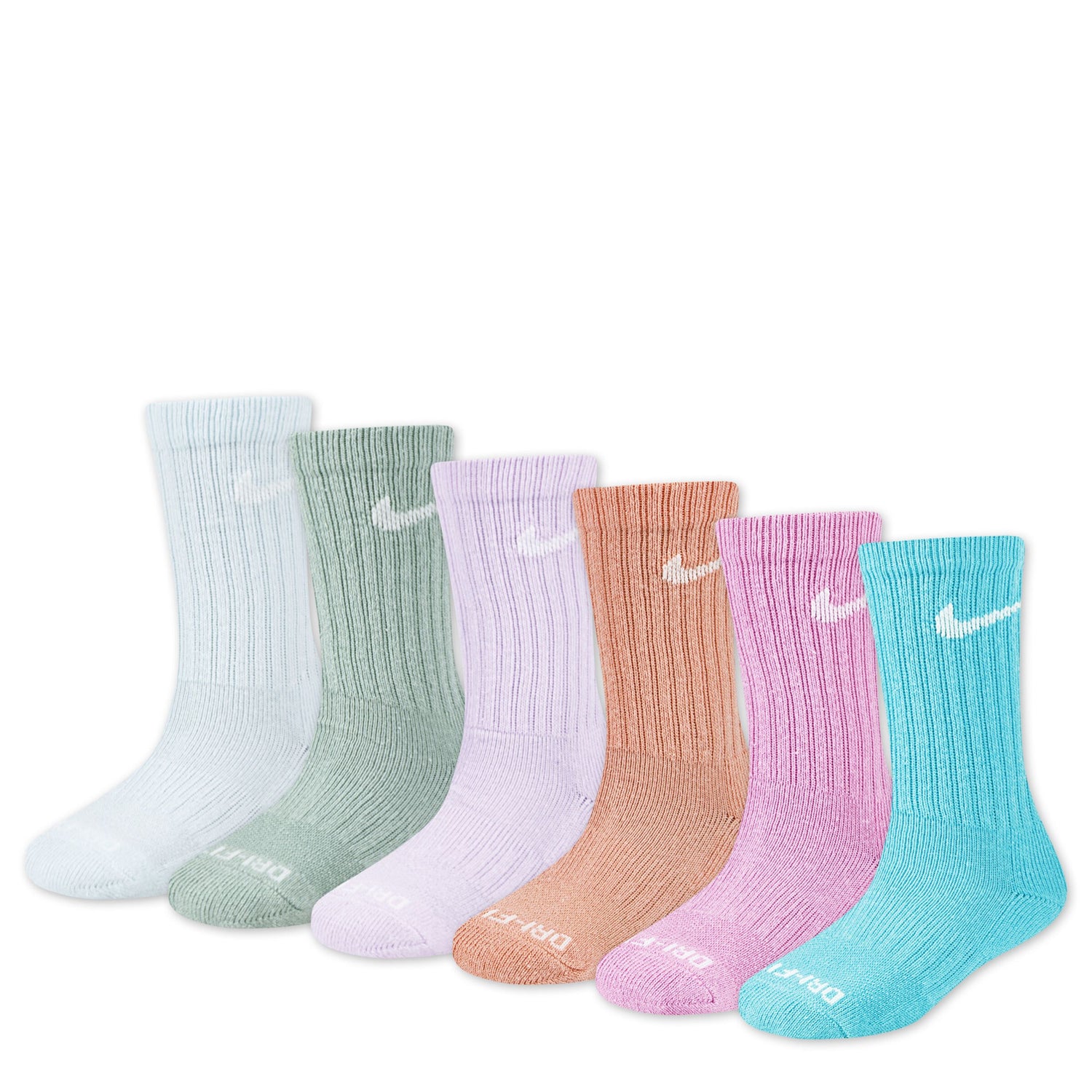 Dri-Fit Performance Basic Crew Socks 6-Pack (5-7)