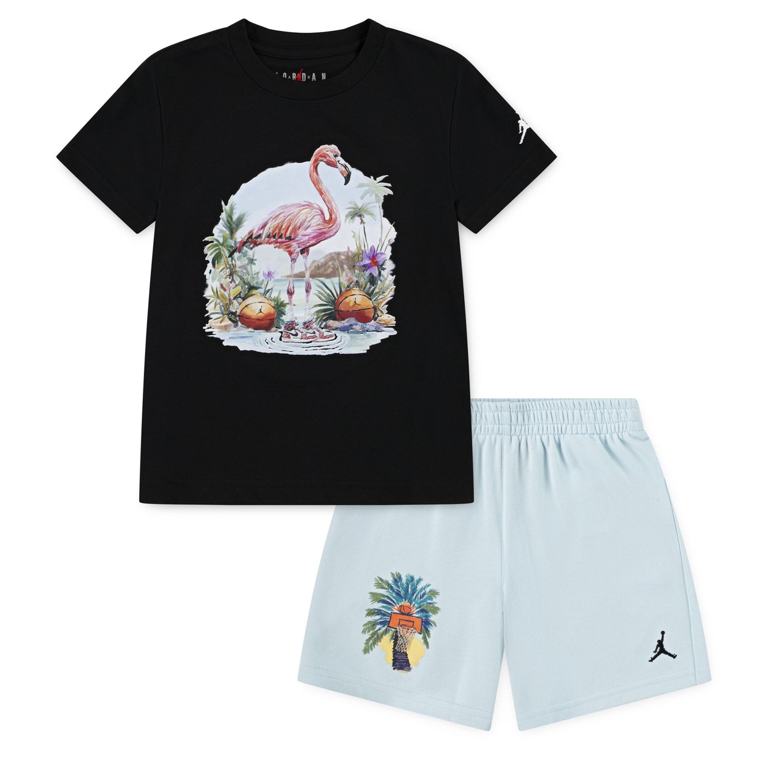 Graphic Tee & French Terry Shorts Set (Little Kid)