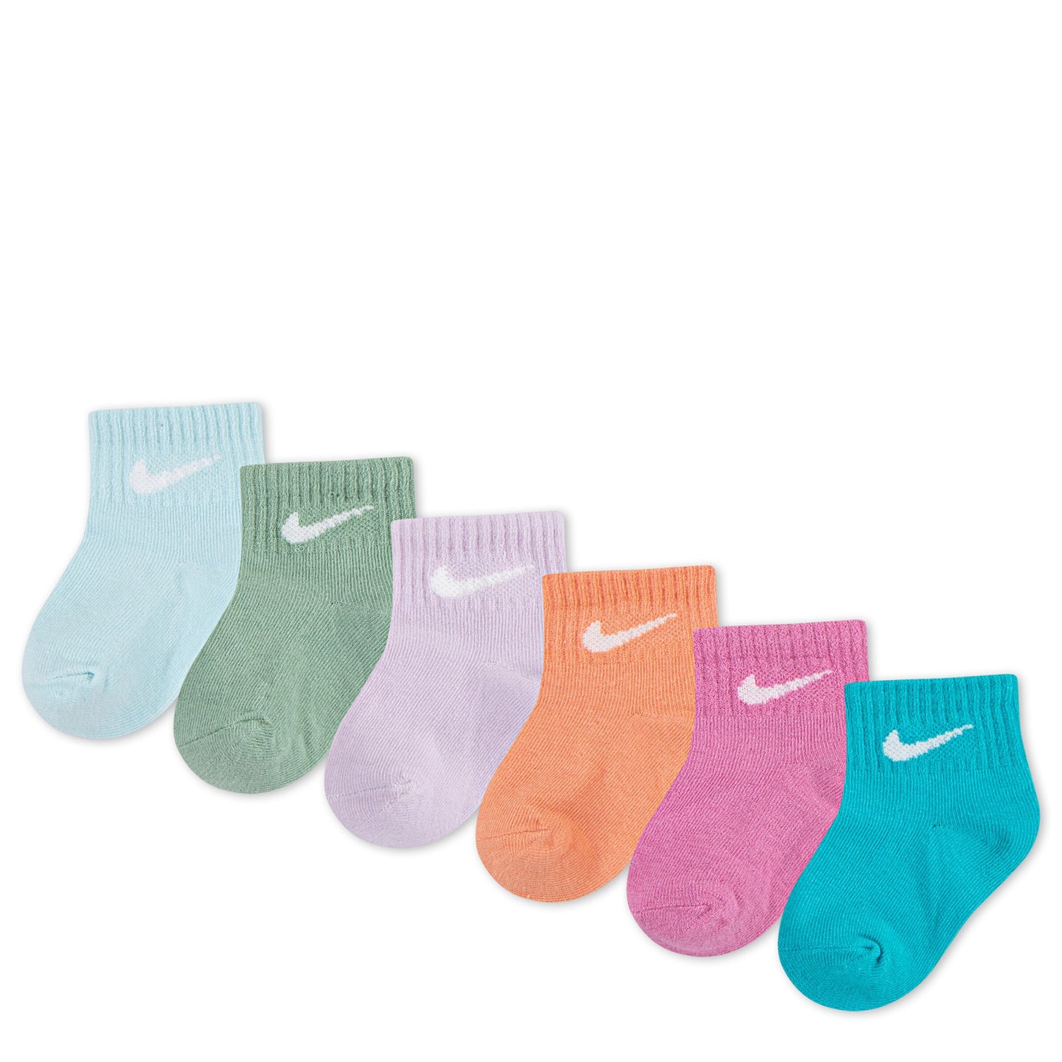 Swoosh Ankle Socks 6-Pack (6M-12M)