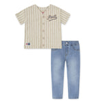Baseball Tee Denim Set (Toddler)