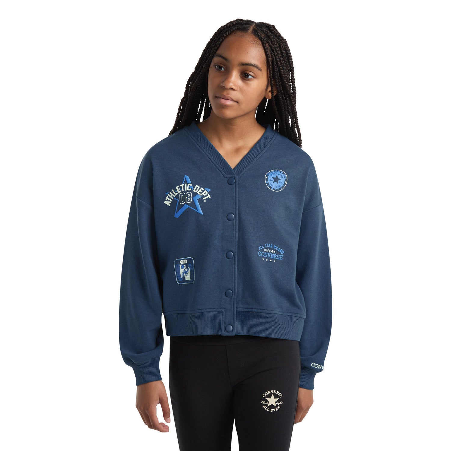 Graphic Boxy Cardigan (Big Kid)