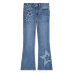 726 Tonal Denim Flare Leg Jean (Big Kid)