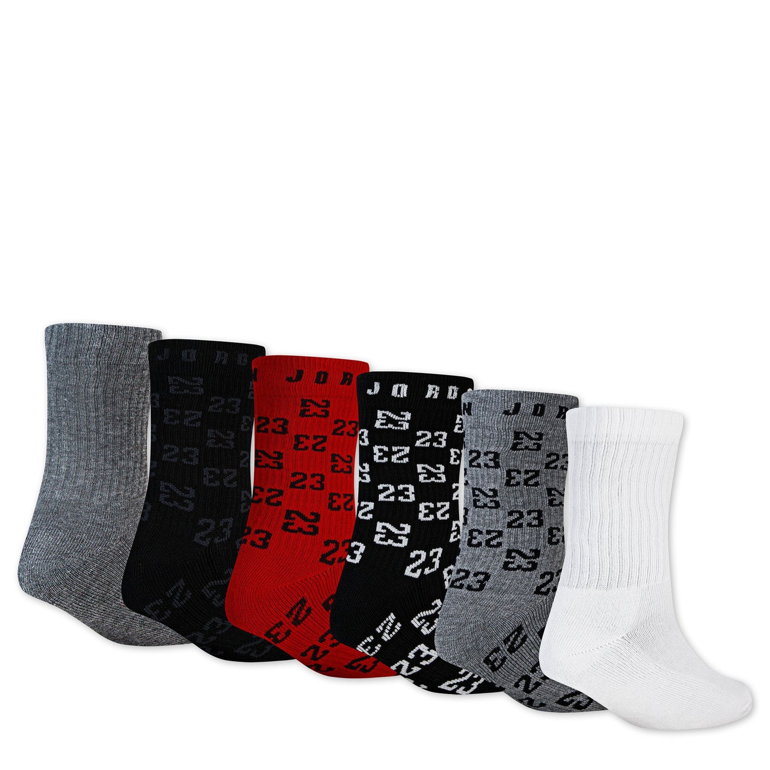 Monogram Essential Crew Socks 6-Pack (5Y-7Y)