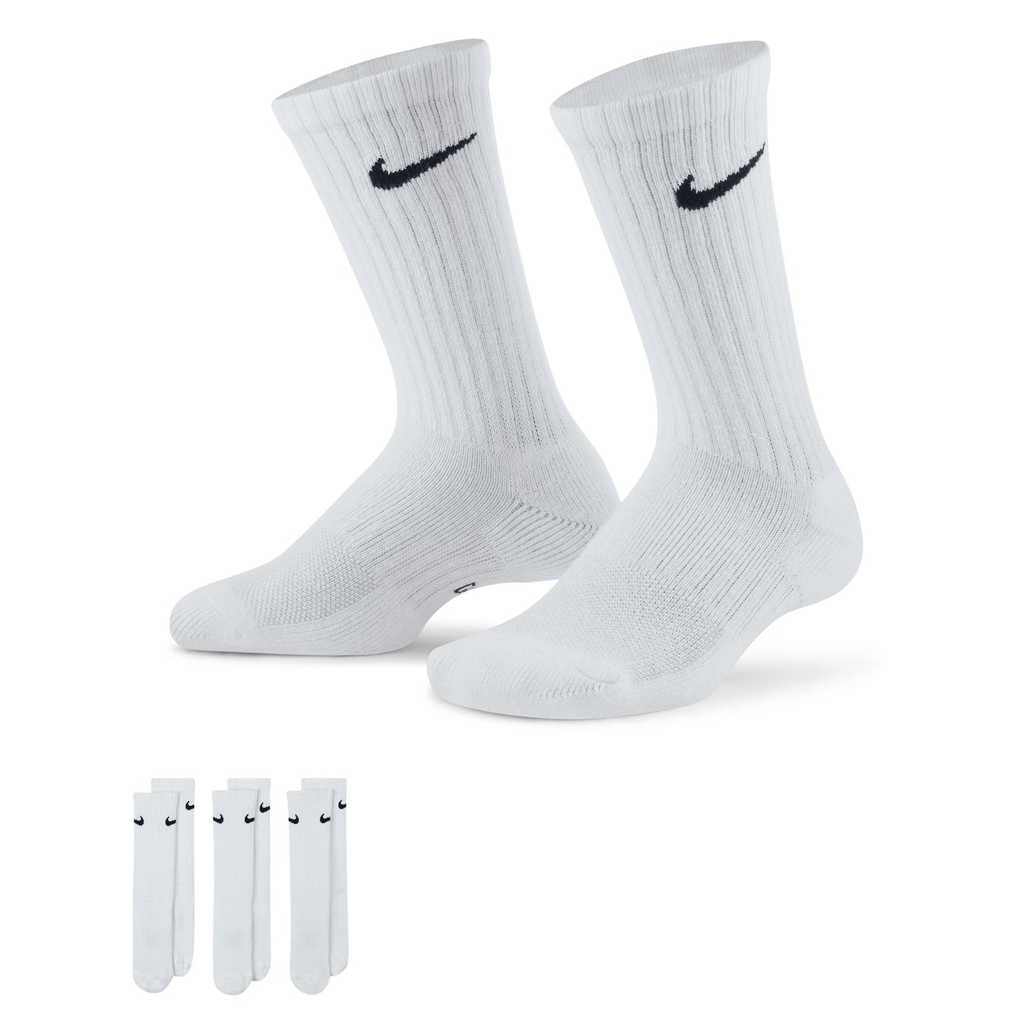 Performance Cushion Crew Socks 3 Pack Small