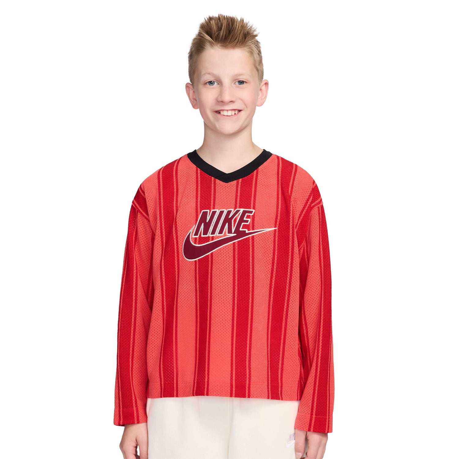 Mesh Jersey Long Sleeve Tee (Big Kid)