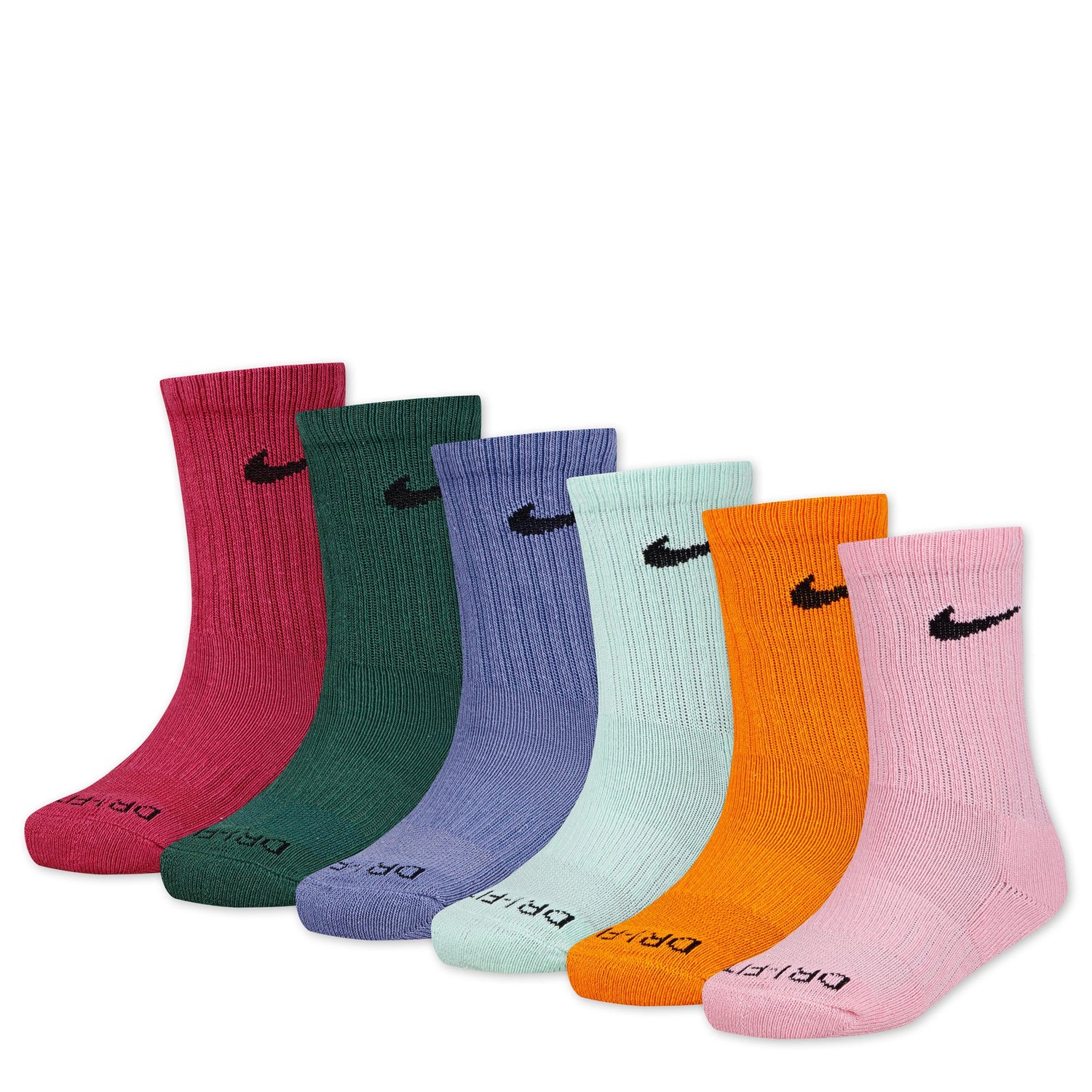 Dri-Fit Crew Socks 6-Pack (10C-3Y)