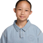 Denim Short Sleeve Polo  (Big Kid)