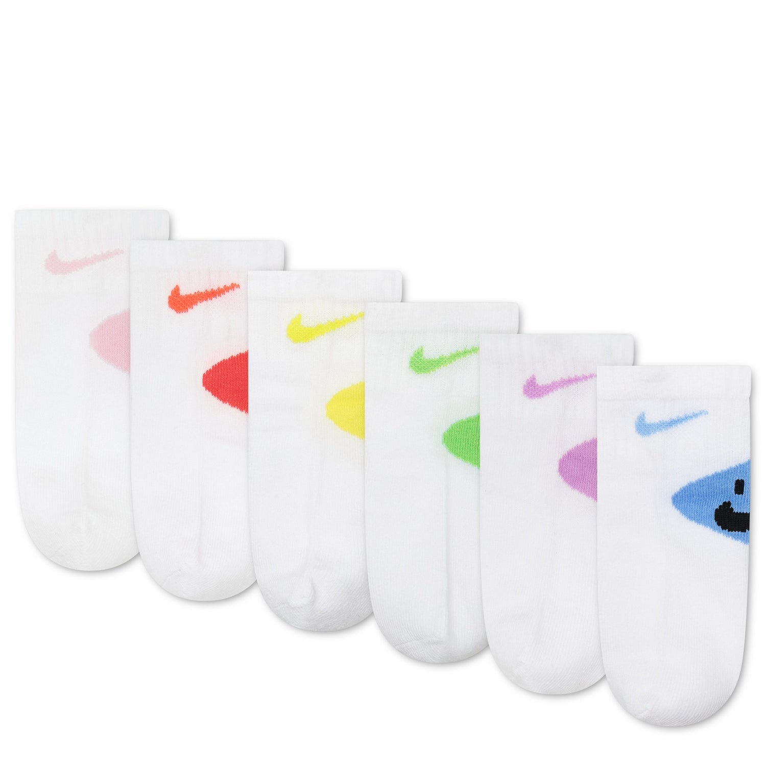 Smiley Ankle 6-Pack Sock (2T-2T)
