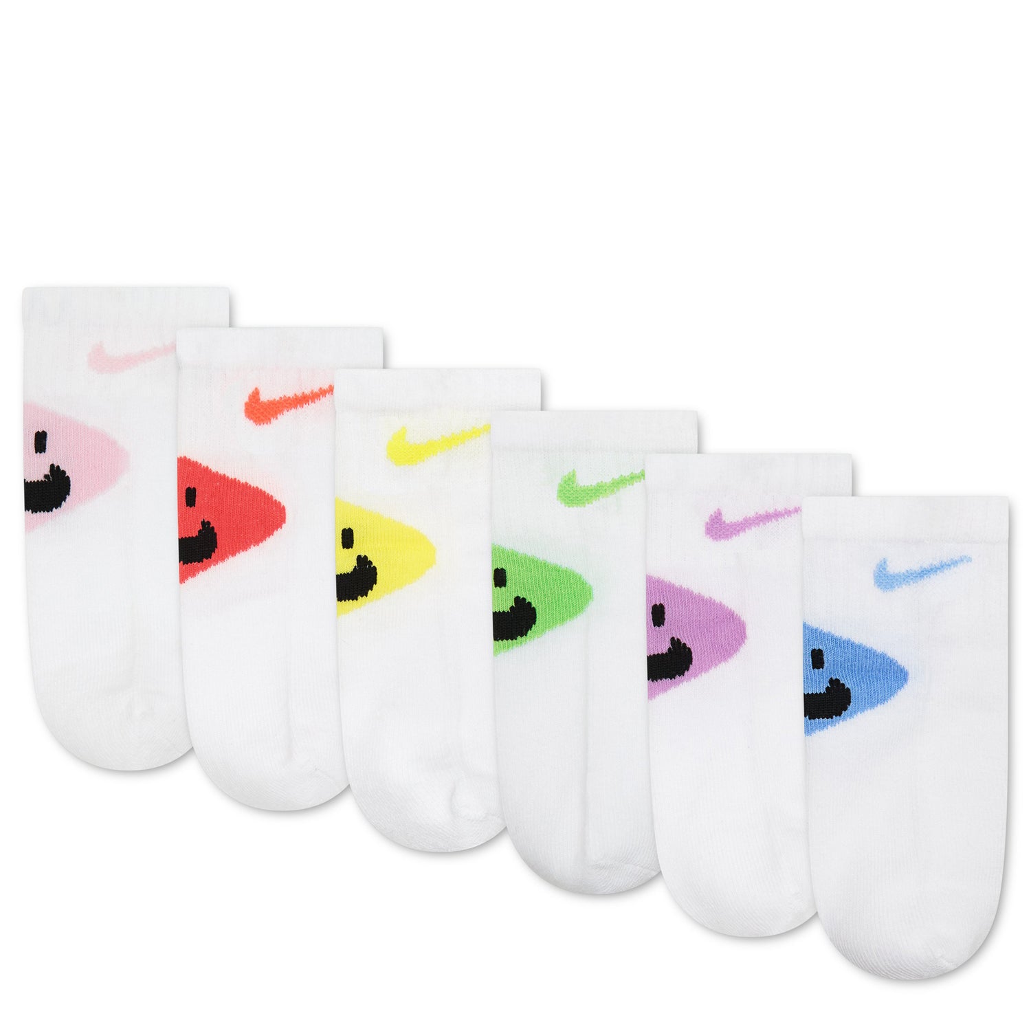 Smiley Ankle 6-Pack Sock (2T-2T)