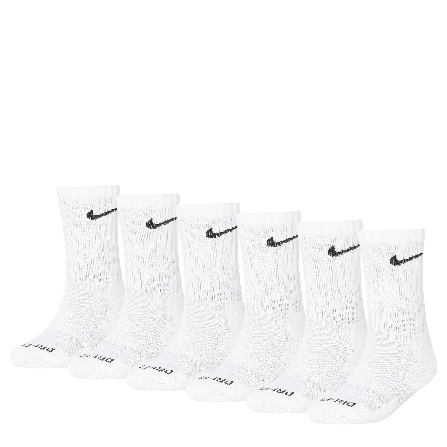 Dri-Fit Perf Basic Crew Socks 6-Pack (4-7)