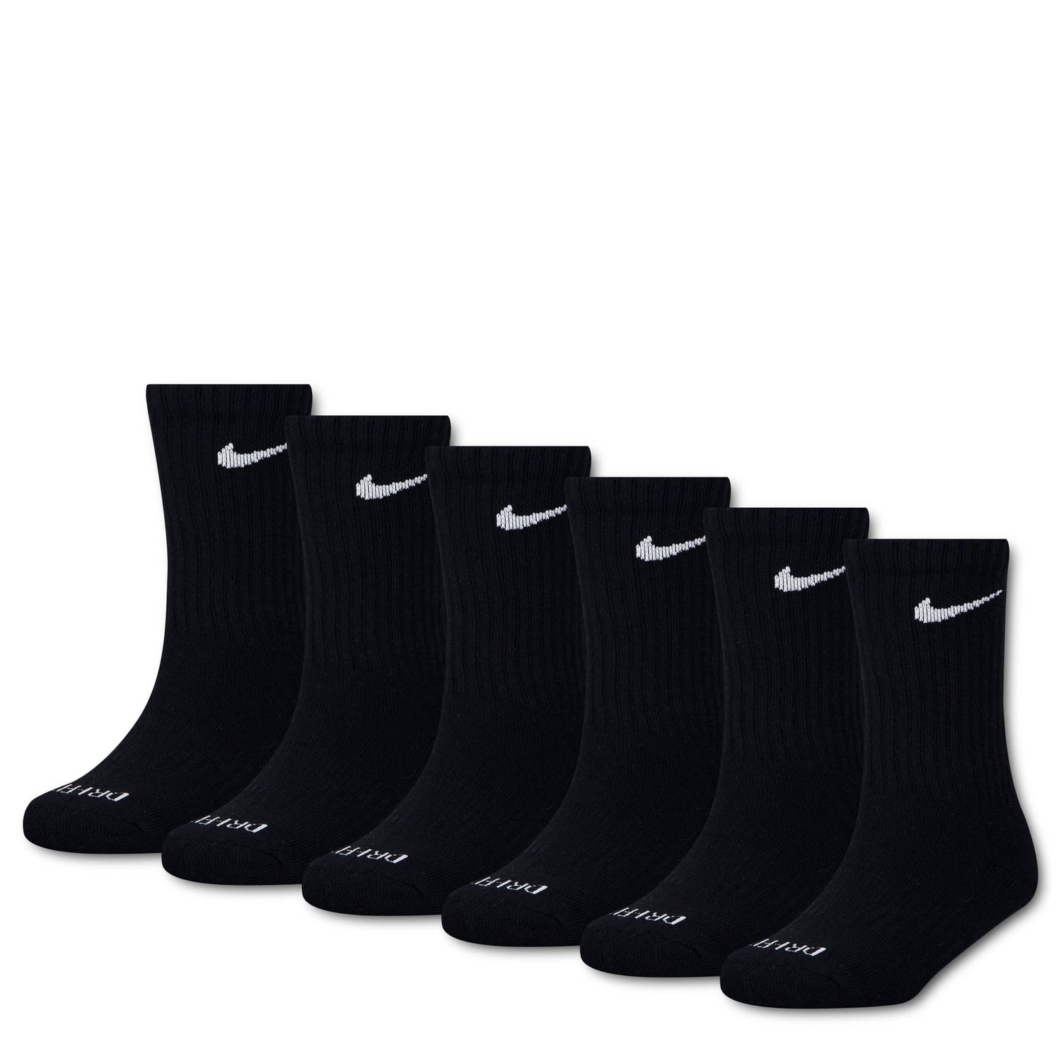 Dri-Fit Perf Basic Crew Socks 6-Pack (4-7)