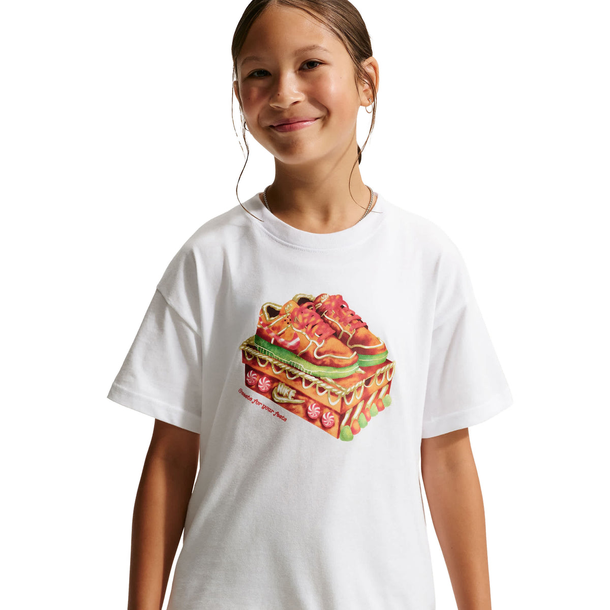 Holiday Shoe Boxy Tee (Big Kid)