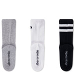 6 Pack Stripe Crew Sock 5-7