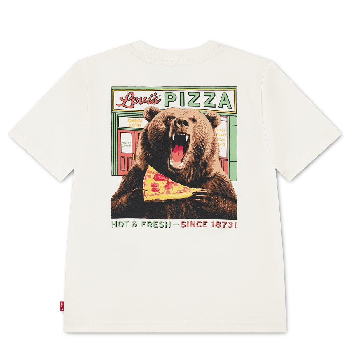 Pizza Loving Bear Tee (Little Kid)