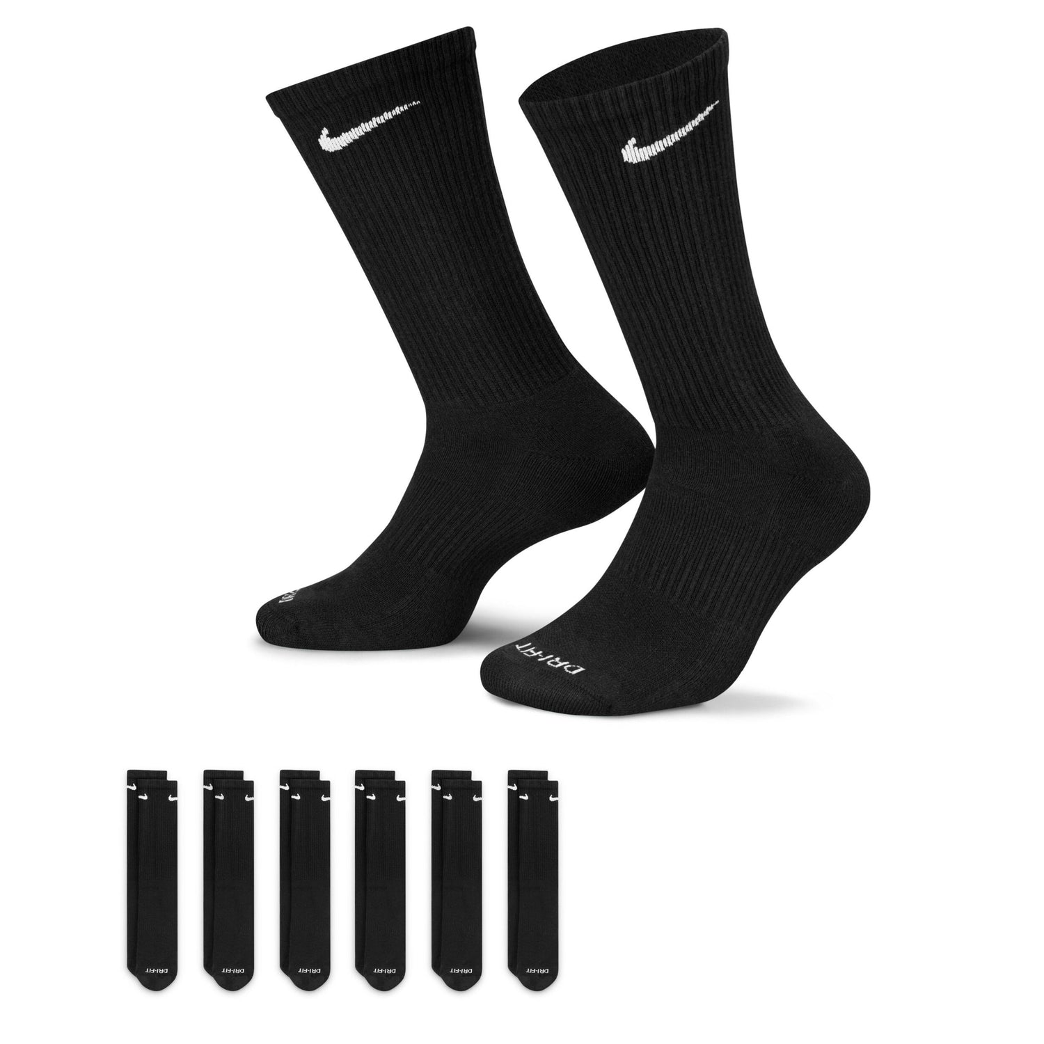 Everyday Plus Cushioned Training Crew Socks Large