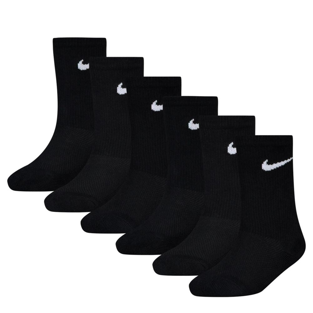 Cushioned 6Pk Crew Sock (10C-3Y)