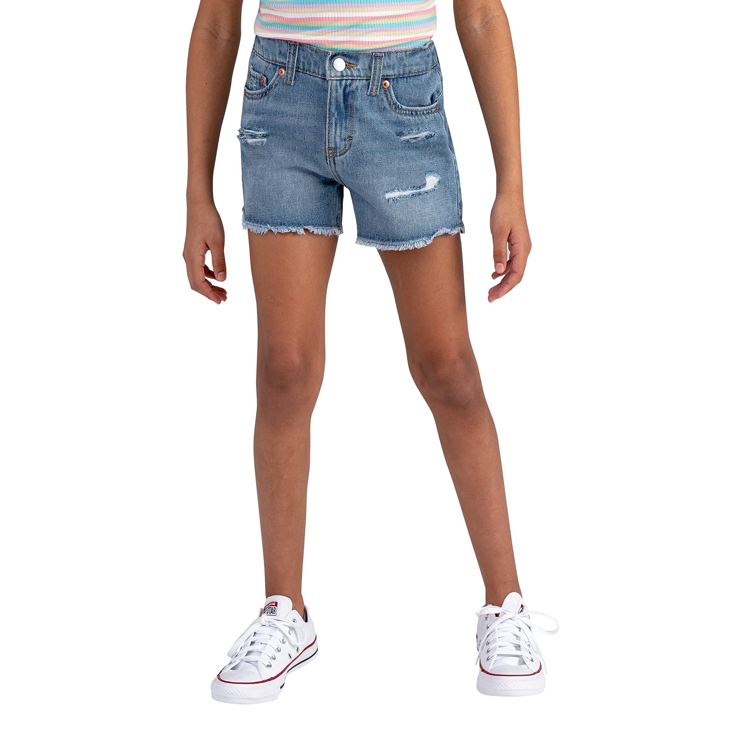 Image 1 of Girlfriend Fit Shorty Shorts (Big Kids)